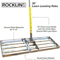 Lawnix 30” Lawn Leveler - 304 Stainless Steel Lawn Leveling Rake with 78” Adjustable Handle | Level Your Lawn Like a Pro — Without Bending, Straining, or Overworking